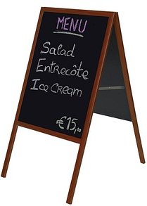 Thumbnail - FRANKEN Kundenstopper Kundenstopper Kreide schwarz DIN A1 53,6 x 80,0 x 120,0 cm, 1 St.