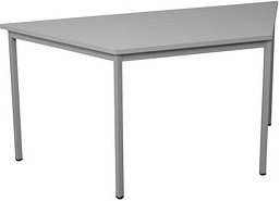Gürkan Mehrzwecktisch grau Trapezform, Vierkantrohr grau, 160,0 x 80,0 x 75,0 cm