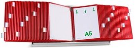 Thumbnail - tarifold Sichttafelsystem 435603 DIN A5 rot mit 60 St. Sichttafeln, 1 St.
