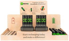GP ReCyko Pro Management Display 45-tlg. USB-Akku-Schnellladegerät inkl. Akkus