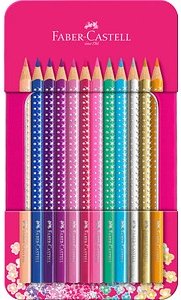 FABER-CASTELL Buntstifte farbsortiert, 12 St.