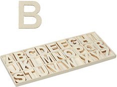 Thumbnail - relaxdays Dekoartikel braun Buchstaben A-Z, 104 St.