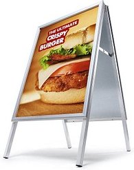 Thumbnail - Showdown® Displays Kundenstopper silber DIN B1 2 Fächer, 1 St.