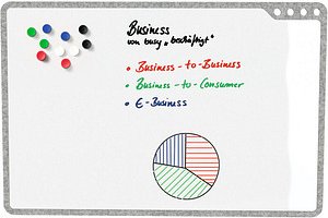 PLAYROOM mobiles Whiteboard Playboard 50,0 x 75,0 cm grau emaillierter Stahl