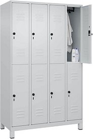 CP Spind Classic Plus lichtgrau 080310-40 S10009, 8 Schließfächer 120,0 x 50,0 x 195,0 cm