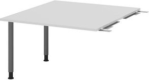 HAMMERBACHER Verbindungsplatte höhenverstellbar KT12C lichtgrau, grafit rechteckig 120,0 x 130,0 x 72,0 - 74,0 cm