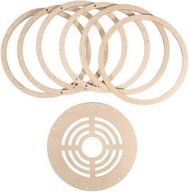Rayher Bastelholz natur Holzringe-Set für Lampenschirm, 1 Set