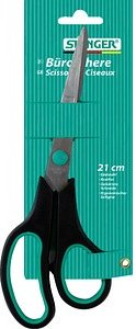 STANGER Schere stainless schwarz-grün 21,0 cm