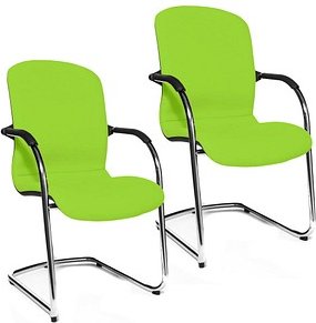 2 Topstar Besucherstühle Open Chair 110 OC690 T35 grün Stoff