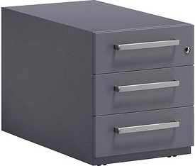 BISLEY Note Rollcontainer anthrazit 3 Auszüge 42,0 x 77,5 x 49,5 cm