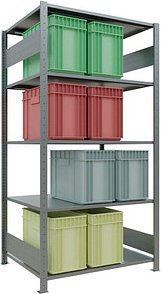 SCHULTE Schwerlastregal MULTIplus 150 12780-LR silber 100,0 x 80,0 x 200,0 cm