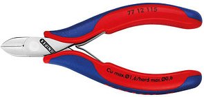 Thumbnail - KNIPEX Elektronik-Seitenschneider 77 12 115 mit Facette + Drahtklemme