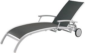 BEST Sonnenliege Palermo grau Aluminium