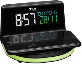 TFA® digitaler Wecker schwarz Kunststoff 136,0 x 126,0 mm