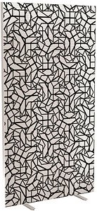 PAPERFLOW Trennwand easyScreen Black & White, 62305 bunt 94,0 x 173,4 cm, 1 St.