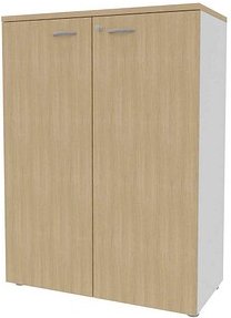 Thumbnail - Quadrifoglio Aktenschrank, ECEM90M/RKBA weiß, eiche 2 Fachböden 90,0 x 45,0 x 123,2 cm