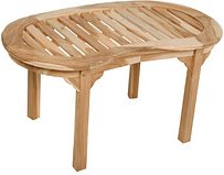 Thumbnail - Garden Pleasure Gartentisch AMBON braun oval 45,0 x 90,0 x 50,0 cm