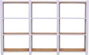 Simonrack Schwerlastregal OFFICLICK 4 8425437127403 weiß, braun 240,0 x 30,0 x 150,0 cm