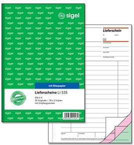 SIGEL Lieferschein mit Empfangsschein Formularbuch LI535, 1 St.
