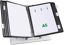 tarifold Sichttafelsystem 435107 DIN A5 schwarz mit 10 St. Sichttafeln, 1 St.