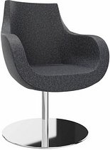 Thumbnail - fm Besuchersessel Pirum anthrazit chrom Stoff, 1 St.