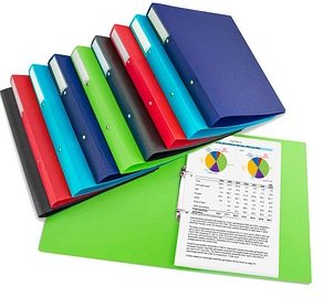 RAPESCO® ECO Ringbuch 2-Ringe je 2x grün, rot, schwarz, dunkelblau, hellblau 3,8 cm DIN A4, 10 St.