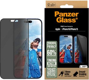 Thumbnail - PanzerGlass™ Privacy Display-Blickschutzglas für Apple iPhone 15, iPhone 16