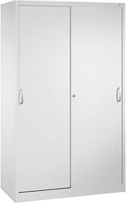 CP Schiebetürenschrank C 2000 Acurado, 2040-00 S10165 lichtgrau 4 Fachböden 120,0 x 40,0 x 195,0 cm