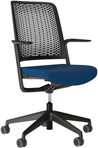 Nowy Styl Bürostuhl WITHME Stoff blau, Gestell schwarz