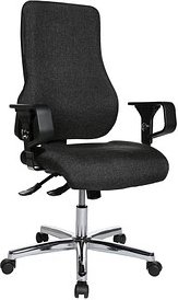 Topstar Bürostuhl Top Point Deluxe, TO29X G22 Stoff anthrazit, Gestell chrom