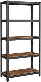 SONGMICS Schwerlastregal GLR040B11 schwarz, braun 90,0 x 40,0 x 180,0 cm