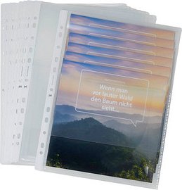 Thumbnail - OXFORD Prospekthüllen DIN A4 glasklar glatt 0,20 mm, 10 St.