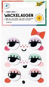 folia Wackelaugen farbsortiert LASHES SIZE L Ø 30,0 mm 6 St.