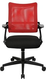 Thumbnail - Topstar Bürostuhl New S'move, DS100A T201 Stoff rot, Gestell schwarz
