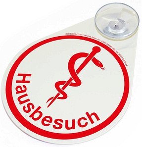 BOI Hinweisschild "Hausbesuch" Tropfen 8,0 x 11,0 cm, 1 St.