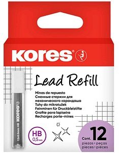 Kores® Grafitos Fallminen-Bleistiftminen schwarz HB 0,5 mm, 12 St.