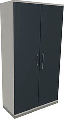 fm Aktenschrank Oldenburg, 4260649681084 weiß, lavagrau 4 Fachböden 100,0 x 44,2 x 186,9 cm