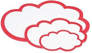 Thumbnail - magnetoplan Moderationskarten weiß/rot 23,0 x 14,5 cm, 20 Blatt