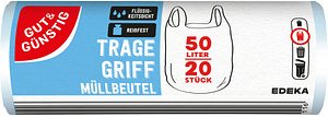 GUT&GÜNSTIG Müllbeutel 50,0 l transparent, 20 St.