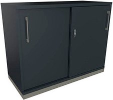 Thumbnail - fm Schiebetürenschrank Oldenburg, 4260649683521 lavagrau 1 Fachboden 100,0 x 44,2 x 78,1 cm