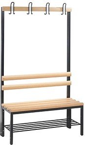 CP Garderobenbank mit Haken und Schuhrost Basic 8050-110 S10001 buche Holz 100,0 cm