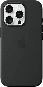 Apple Silikon Case Handy-Cover für Apple iPhone 16 Pro schwarz