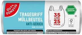 GUT&GÜNSTIG Müllbeutel ANTI-GERUCH 35,0 l transparent, 25 St.
