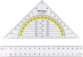 WESTCOTT Geometrie-/Zeichenset transparent