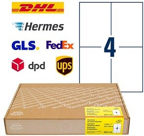 1200 AVERY Zweckform Versandetiketten weiß 10,5 x 14,8 cm