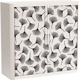 PAPERFLOW easyOffice Black & White Rollladenschrank 62432 2 Fachböden 110,0 x 41,5 x 104,0 cm
