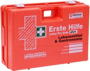 Thumbnail - LEINA-WERKE Erste-Hilfe-Koffer Pro Safe plus Lebensmittel & Gastronomie DIN 13169 + Erweiterung orange