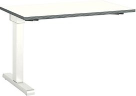 mauser Anbautisch varitos.c weiß, weiß rechteckig links 120,0 x 60,0 x 65,0 - 125,0 cm