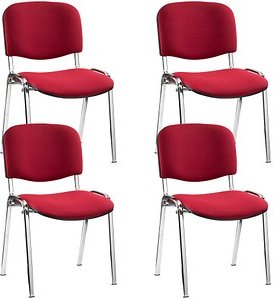 4 Nowy Styl Besucherstühle Iso ISO CR 1.3 C29 bordeaux Stoff