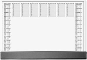 SIGEL Schreibtischunterlage Office 2026/2027 weiß Papier 59,5 x 41,0 cm, 40 Blatt
